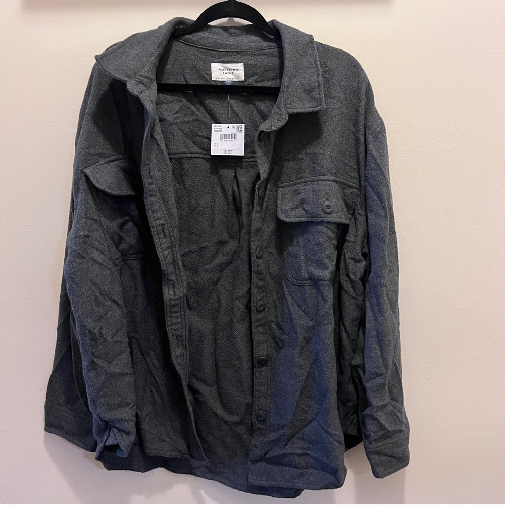 NWT AE Gray Shacket